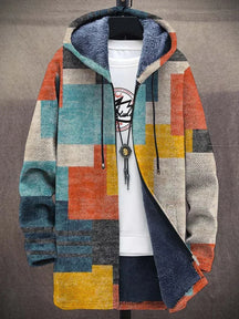 Dames Artistieke Afdrukken Capuchon Cardigan | Warme