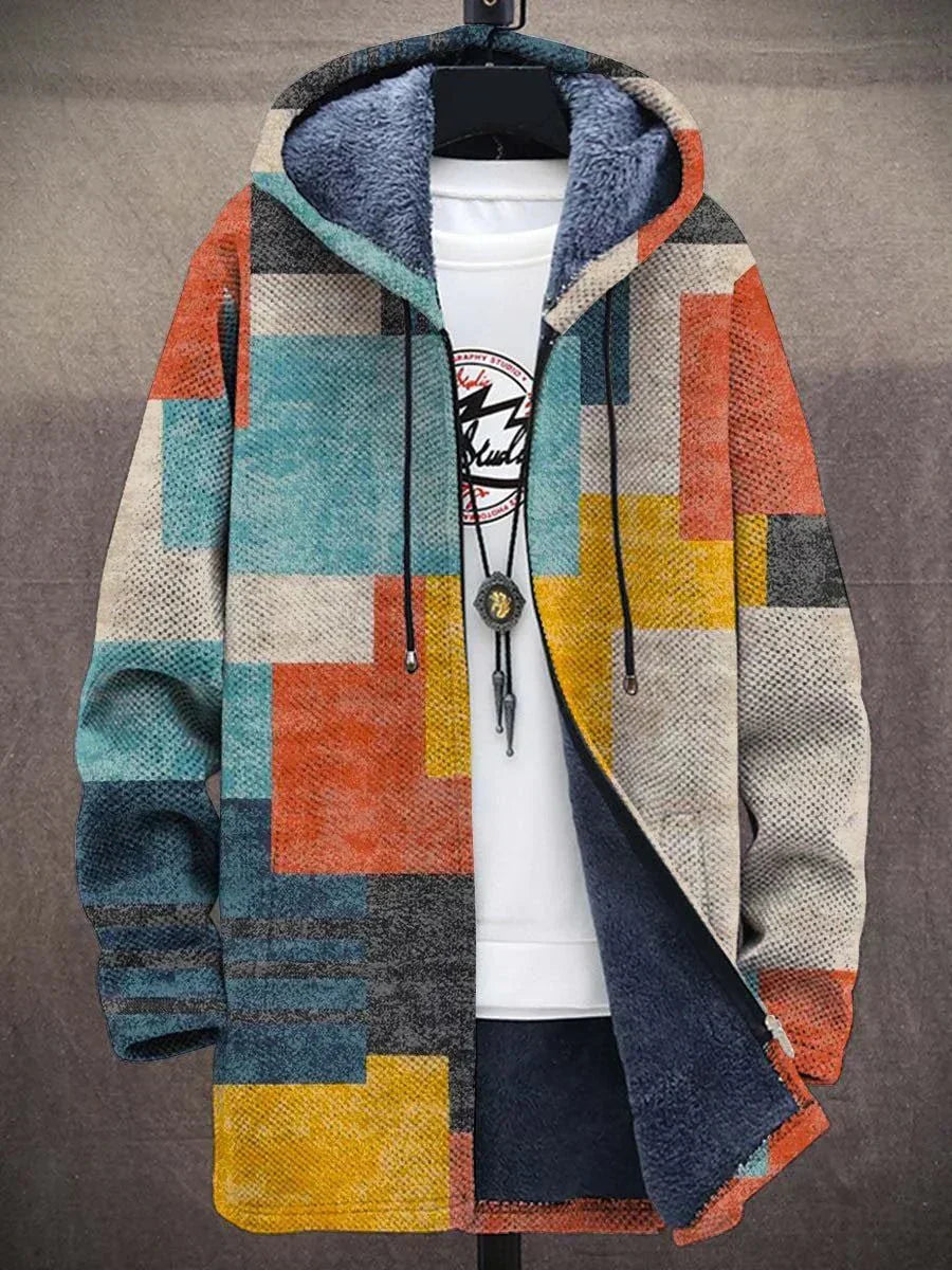 Dames Artistieke Afdrukken Capuchon Cardigan | Warme