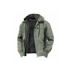 Heren Dikke Gevoerde Winterjas met Capuchon | Comfortabele Warme Jas met Rits