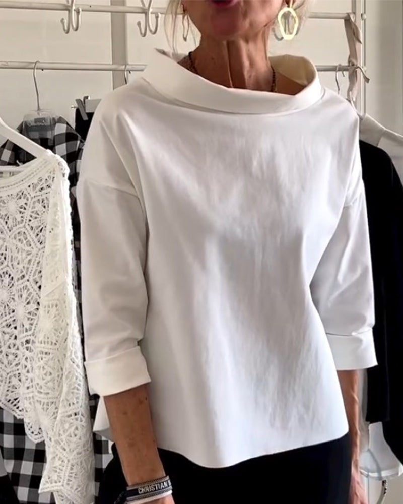 Top Modern Losvallend Stretchstof voor Dames | Dagelijks Comfort | Stijlvol en Ademend