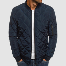 Heren Diamant Stiksel Slim Fit Jack | Rits met Mouwzak