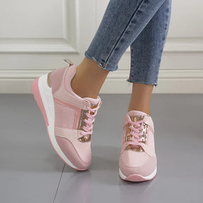 Sneakers Brede Pasvorm Ademend Mesh voor Dames | Dagelijks Comfort | Verlicht Vermoeide en Pijnlijke Voeten