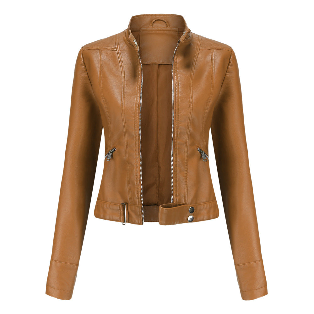 Dames Slim Fit Biker Jas | Met Zakken