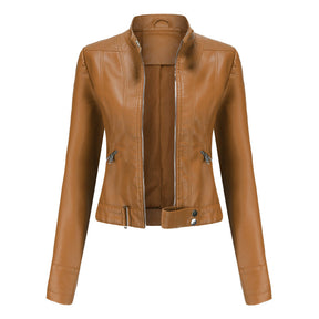 Dames Slim Fit Biker Jas | Met Zakken