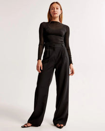 Sophie – Wijde Pantalon, Hoge Taille en Elegante Snit