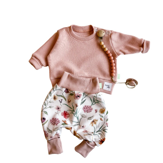 BabyBlossom - Bloemen Babyset met Trui en Broekje