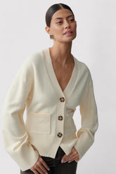 Isabelle - Zachte Gebreide Cardigan met Knopen