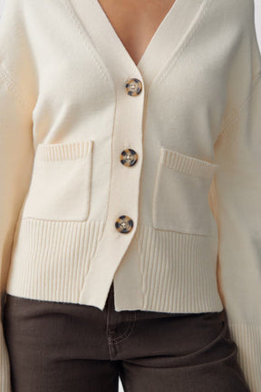 Isabelle - Zachte Gebreide Cardigan met Knopen