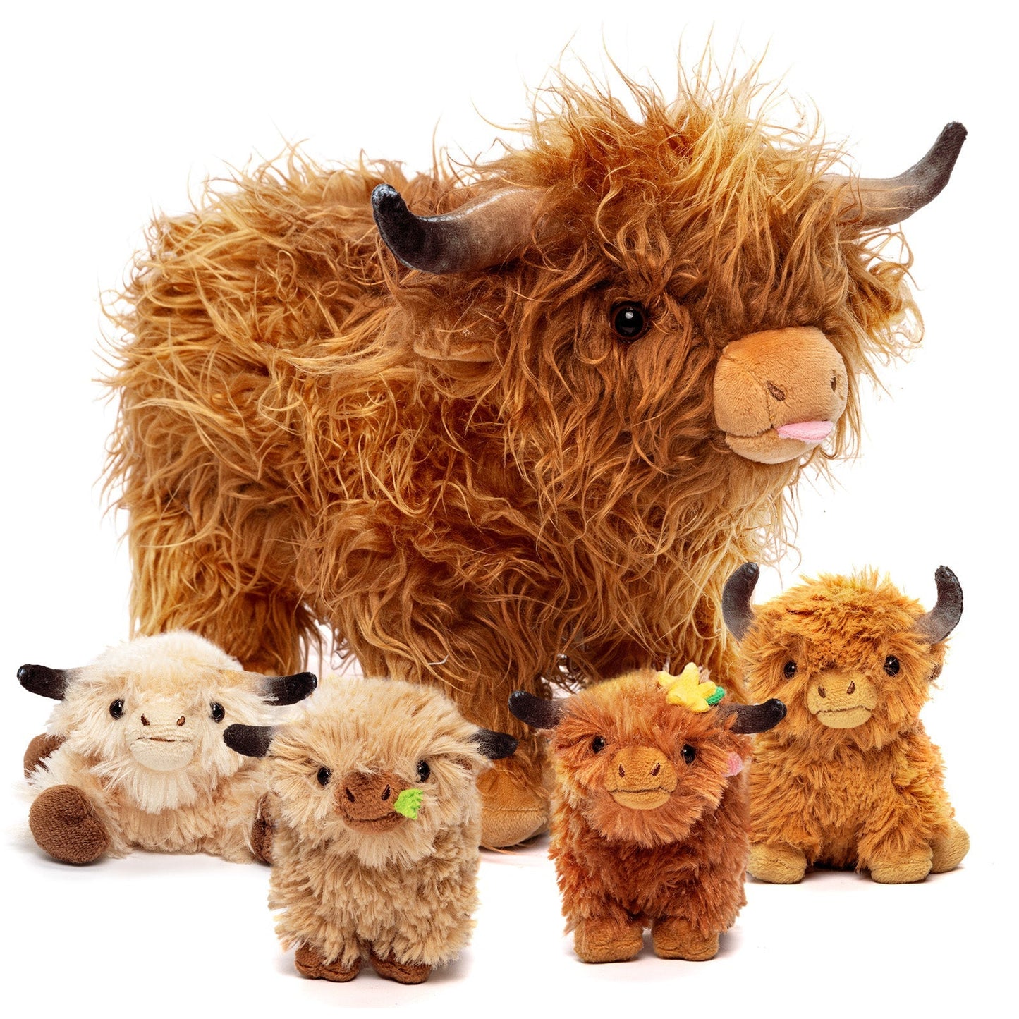 CuddleCows - Schotse Hooglander Familie Knuffelset