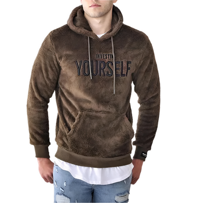 CozyMotiv - Warme Hoodie met Zachte Fleece en Motiverende Tekst