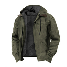 Heren Dikke Gevoerde Winterjas met Capuchon | Comfortabele Warme Jas met Rits
