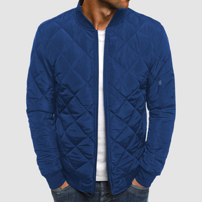 Heren Diamant Stiksel Slim Fit Jack | Rits met Mouwzak