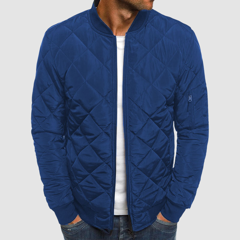 Heren Diamant Stiksel Slim Fit Jack | Rits met Mouwzak