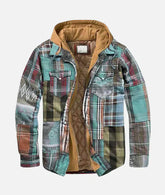 Heren Vintage Patchwork Ruit Jas | Warm en Stijlvol