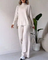 Dames Relaxte Chique Tweedelige Set | Comfortabele Gebreide Outfit