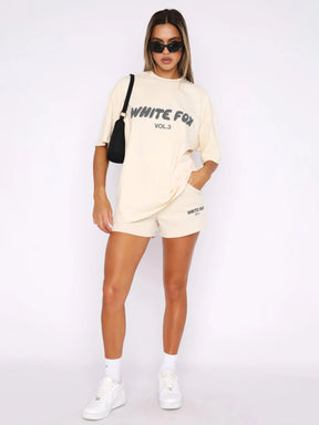 Maya - Oversized T-shirt van katoen met Bijpassende Short