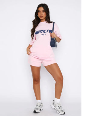 Maya - Oversized T-shirt van katoen met Bijpassende Short