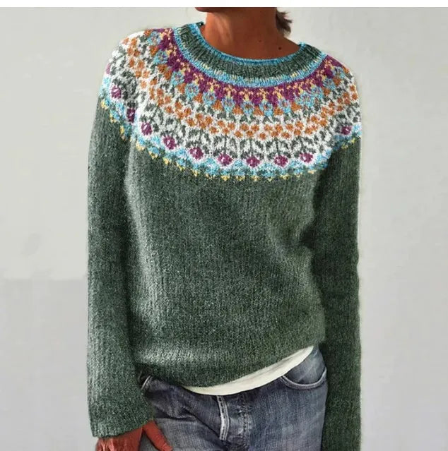 Dames Artistieke Trui geïnspireerd op Scandinavische stijl | Winterse Comfort
