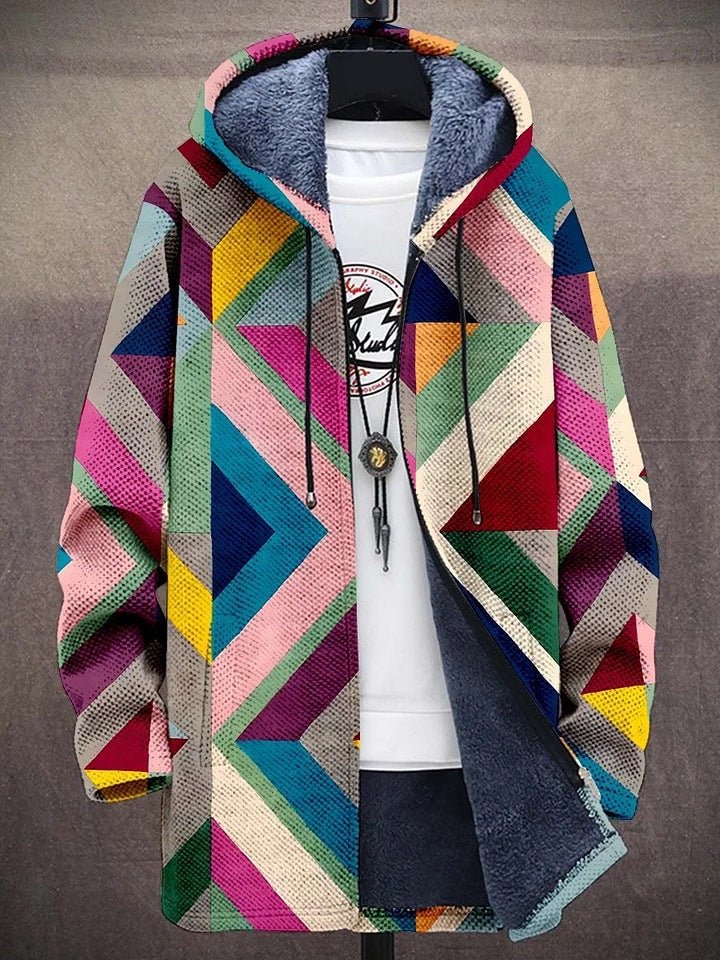 Dames Artistieke Afdrukken Capuchon Cardigan | Warme