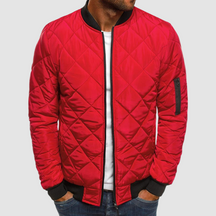 Heren Diamant Stiksel Slim Fit Jack | Rits met Mouwzak