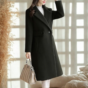 Dames Elegante Getailleerde Lange Jas | Tijdloze Stijl
