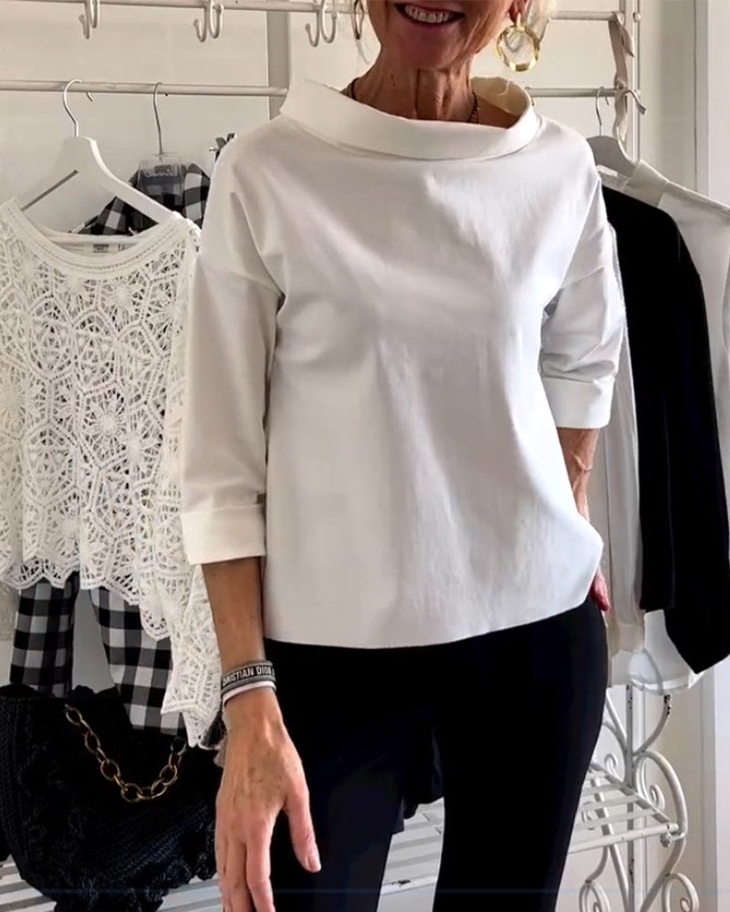 Top Modern Losvallend Stretchstof voor Dames | Dagelijks Comfort | Stijlvol en Ademend