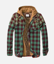 Heren Vintage Patchwork Ruit Jas | Warm en Stijlvol