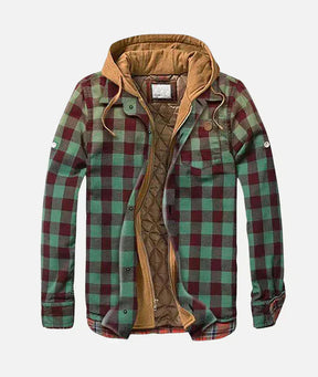Heren Vintage Patchwork Ruit Jas | Warm en Stijlvol