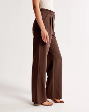Sophie – Wijde Pantalon, Hoge Taille en Elegante Snit