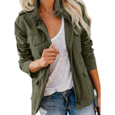 Dames Lichte Cargo Jas | Casual Streetwear Jas met Rits