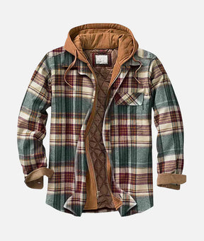 Heren Vintage Patchwork Ruit Jas | Warm en Stijlvol
