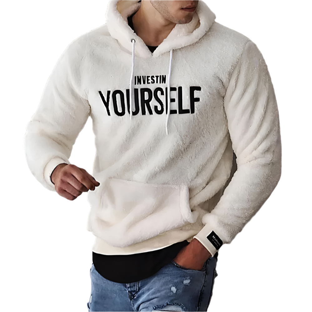 CozyMotiv - Warme Hoodie met Zachte Fleece en Motiverende Tekst