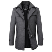 Heren Warme Middellange Winterjas met Rits | Comfortabele Lange Overjas voor de Winter
