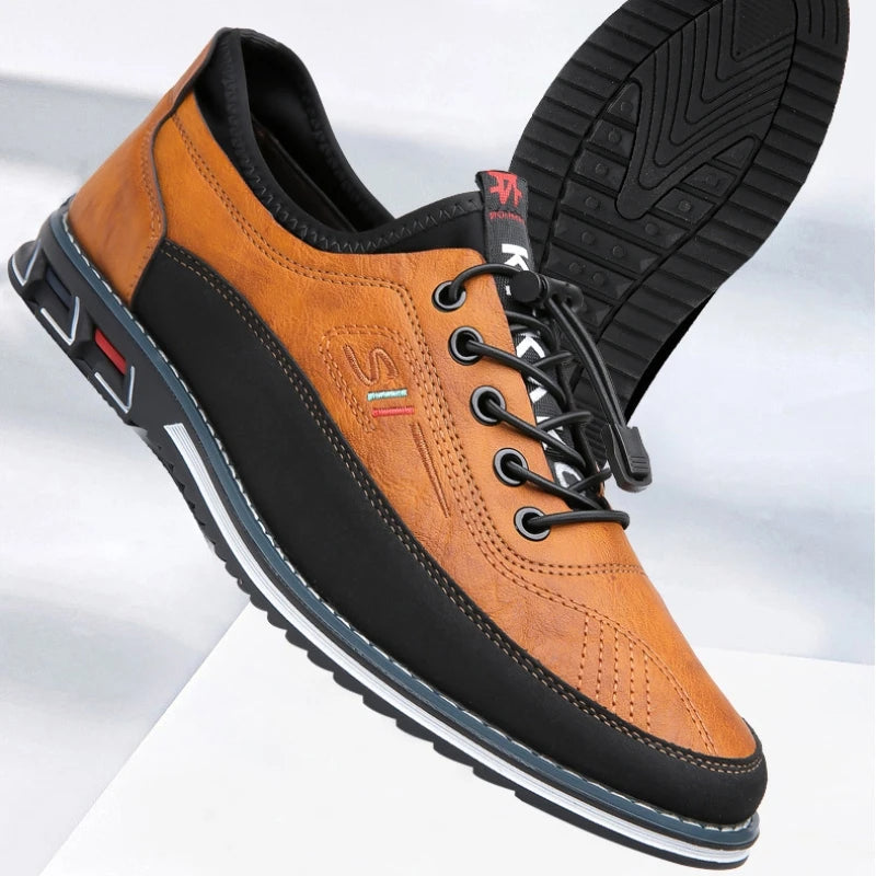 UrbanStride - Heren Leren Sneakers met Antislip Zool