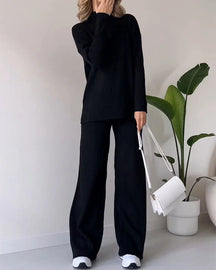 Dames Relaxte Chique Tweedelige Set | Comfortabele Gebreide Outfit