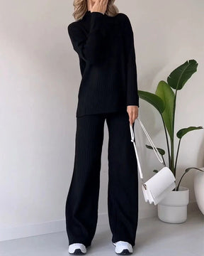 Dames Relaxte Chique Tweedelige Set | Comfortabele Gebreide Outfit