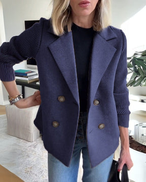 Dames Getailleerde Casual Blazer | Gebreide Mouwen