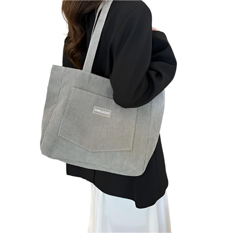 UrbanTote - Casual Corduroy Schoudertas voor Dames met Ruim Design