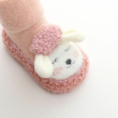 BunnyFeet - Warme Babyslofjes met Schattig Dierenontwerp en Antislip Zolen