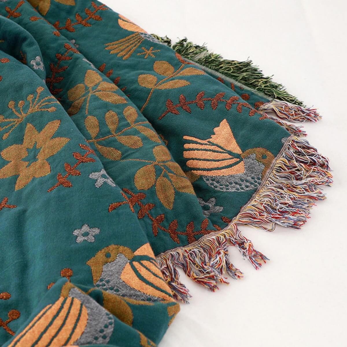 FloralFleece - Bohemian Deken met Vintage Bloemenpatroon