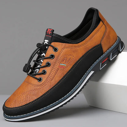 UrbanStride - Heren Leren Sneakers met Antislip Zool