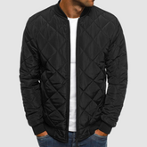 Heren Diamant Stiksel Slim Fit Jack | Rits met Mouwzak