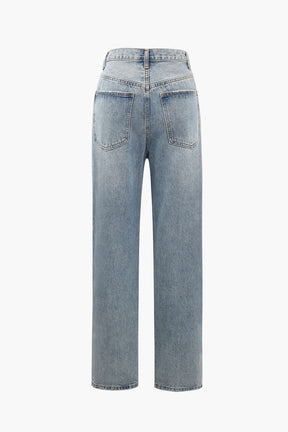 Sophie - Trendy High-Waist Jeans met Asymmetrische Sluiting