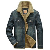 Heren Warme Gevoerde Winterjas met Lange Mouwen | Casual Jas