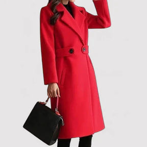 Dames Elegante Getailleerde Lange Jas | Tijdloze Stijl