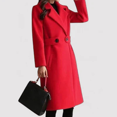 Dames Elegante Getailleerde Lange Jas | Tijdloze Stijl