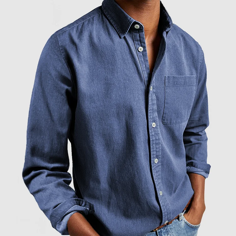 Elias - Heren Lange Mouwen Knopen Casual Shirt