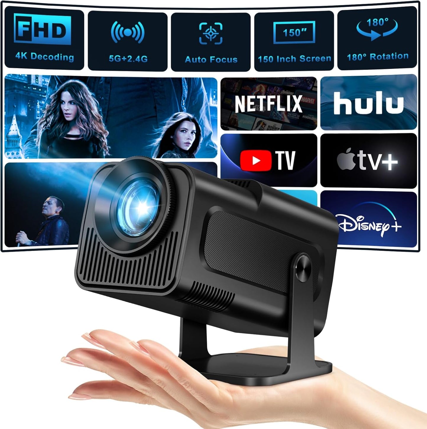 MiniView - Compacte Full HD Projector met 4K Decodering en Auto Focus