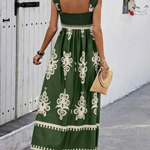 Ava - Lange Boho Jurk, Vloeiend en Elegant