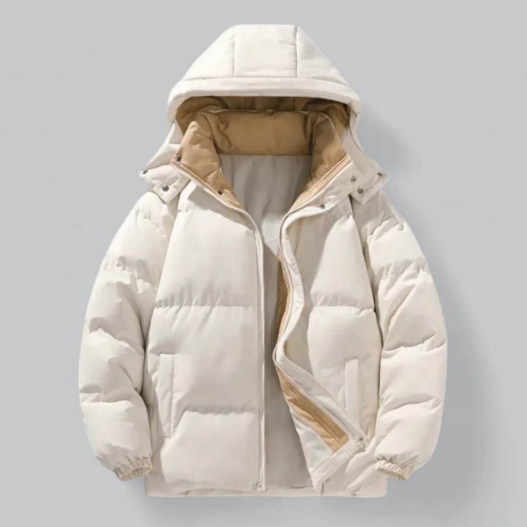 Heren Comfortabele Lichte Gewatteerde Winterjas met Capuchon | Warme Puffer Jas voor de Winter